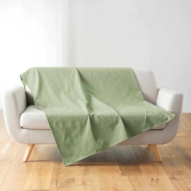 Einfarbiger Plaid aus Polybaumwolle für Sofa oder Bett