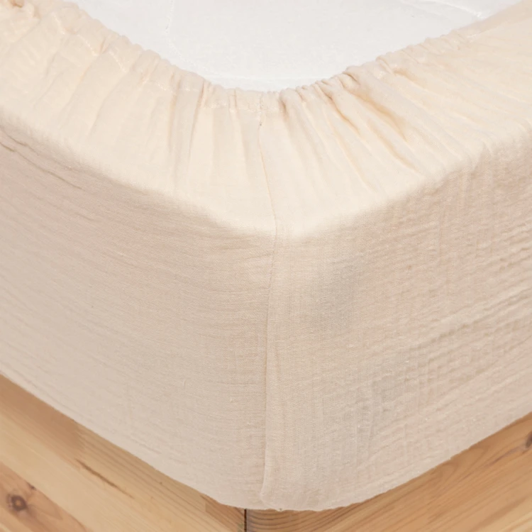 Drap housse en gaze de coton