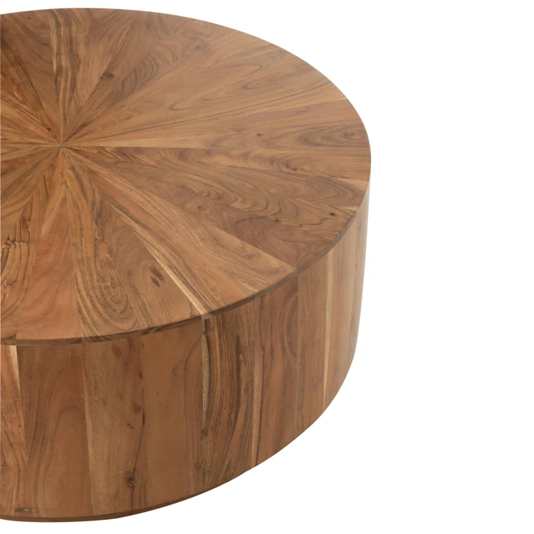 Table basse ronde bois d'acacia