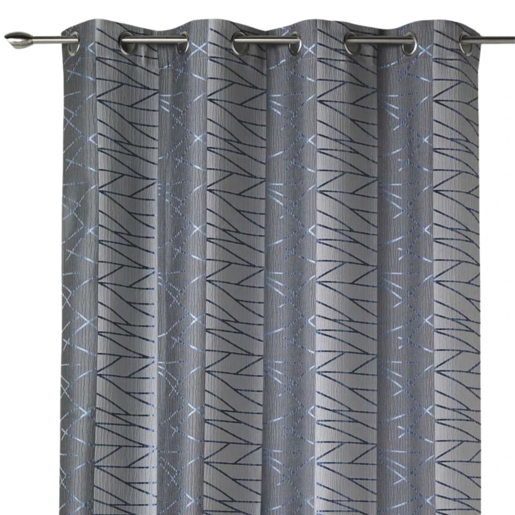 Rideau tamisant en jacquard à rayures verticales design