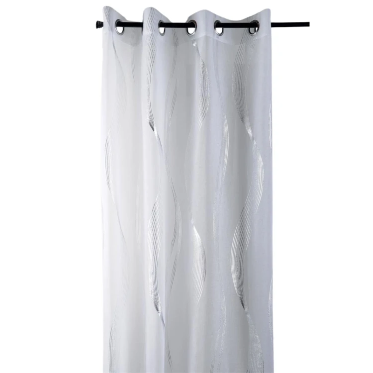 Voile metallizzato a righe ondulate
