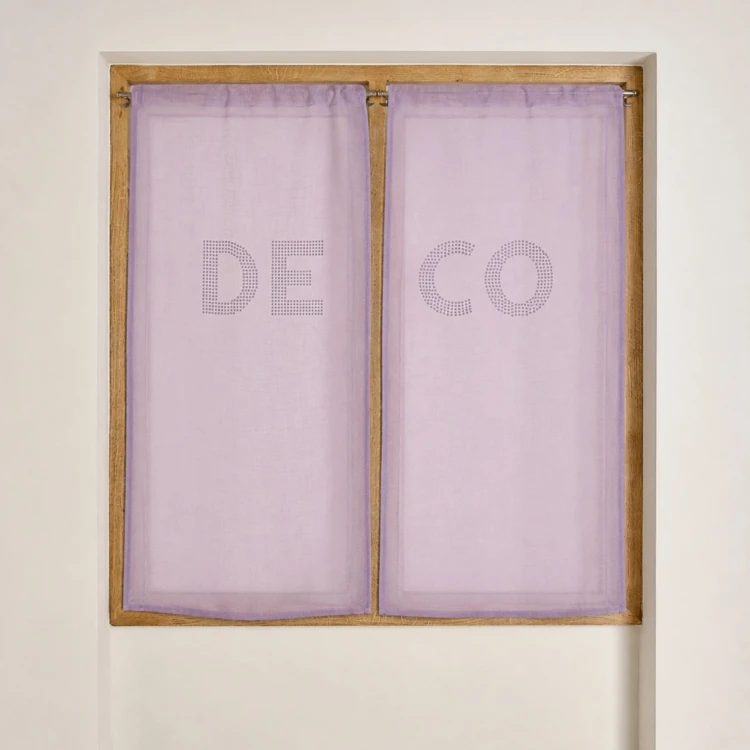 Par de cortinas transparentes com strass «DECO»