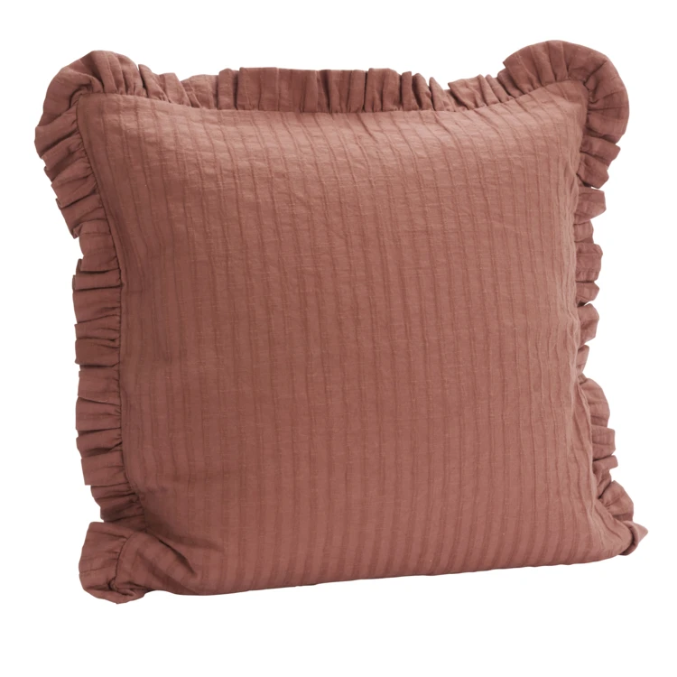 Housse de coussin 100% coton volant plat MADAM STOLTZ
