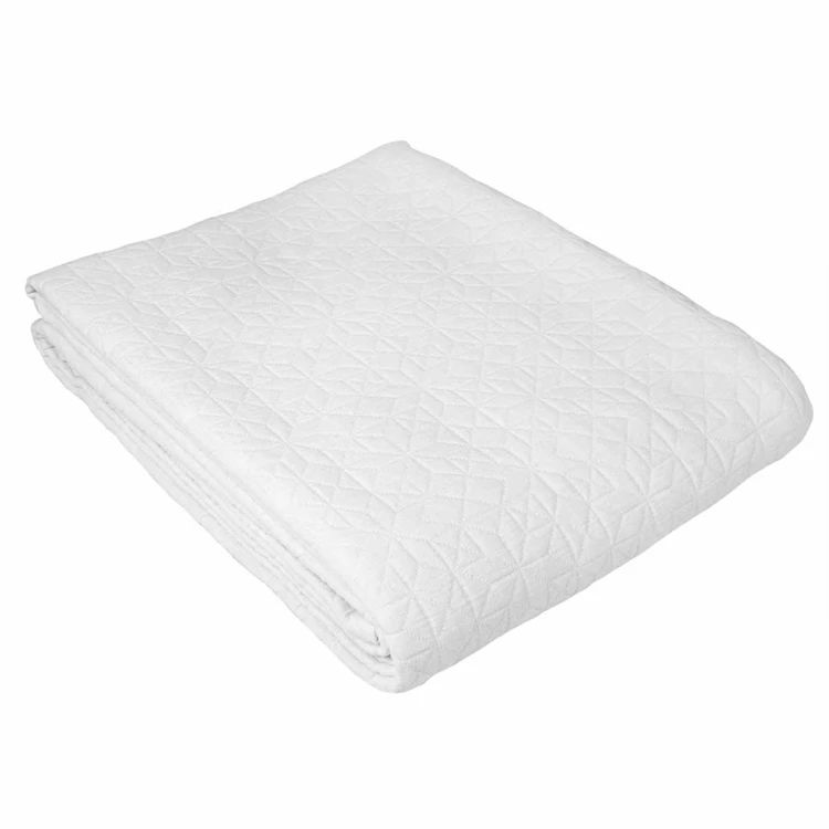 Dessus de lit matelassé en polycoton relief texturé