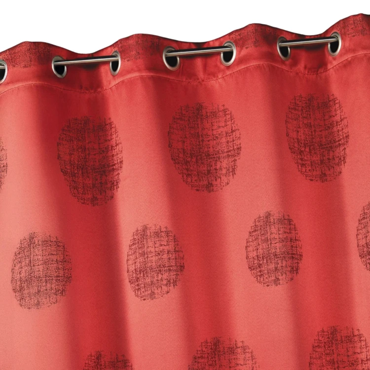 Jacquard-Vorhang mit melierten Rundmustern
