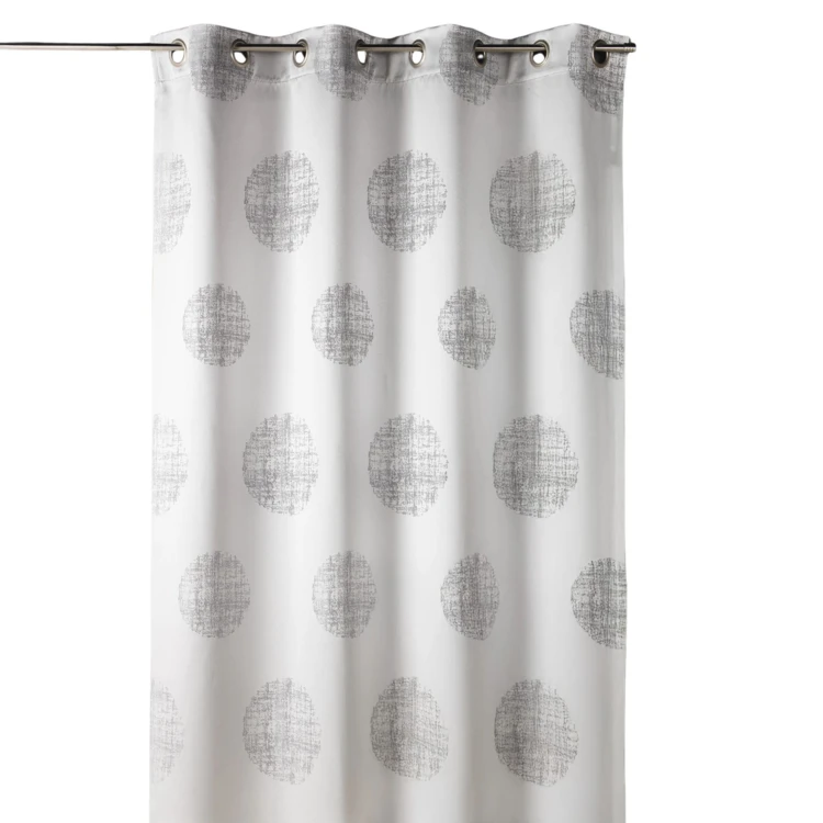 Jacquard-Vorhang mit melierten Rundmustern