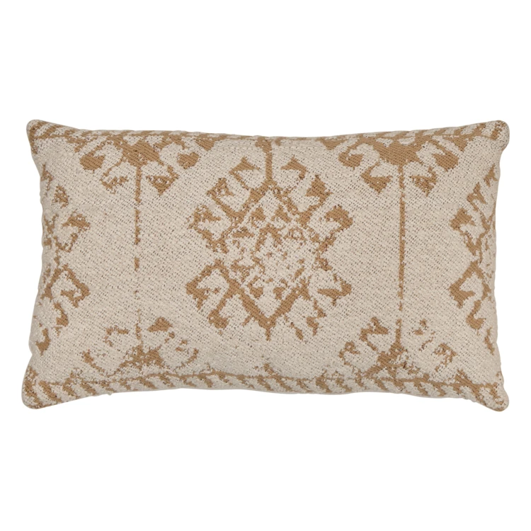 Coussin rectangulaire à motif tissé