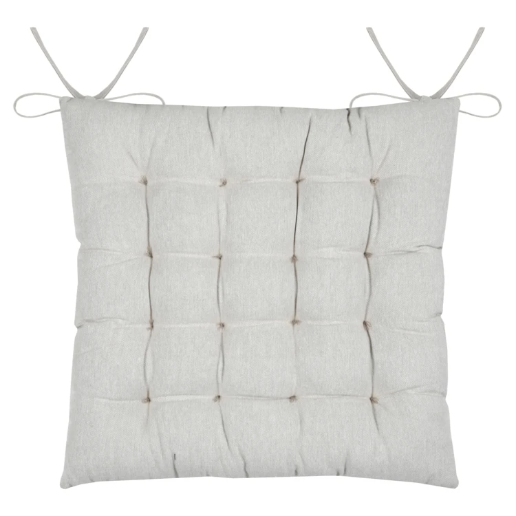 Capa de cadeira em polycotton acolchoado de 16 pontos com atilhos