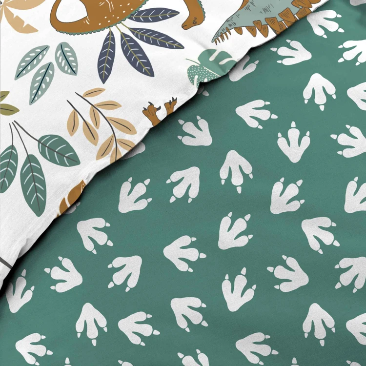 2-delig omkeerbaar dinosaurus bed set