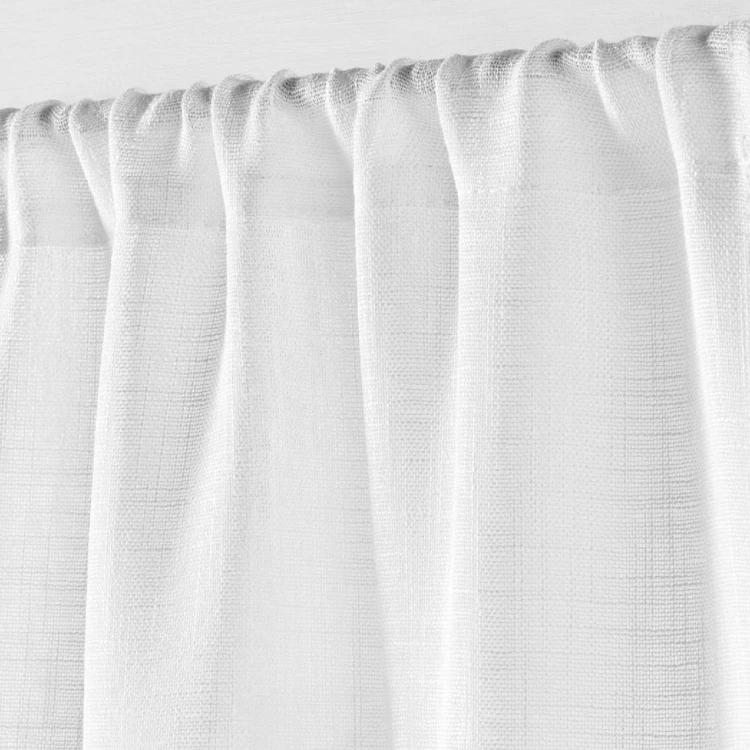Par de visillos Haltona efecto lino blanco