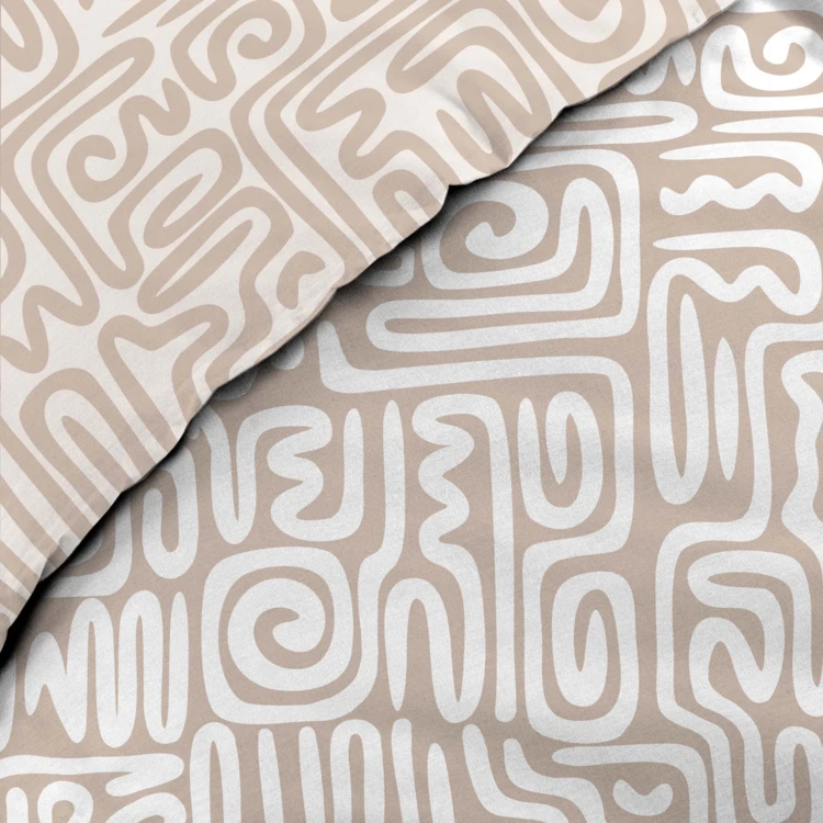 Juego de cama de 3 piezas de algodón geométrico, funda y fundas de almohada