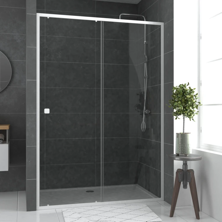 Porte de douche coulissante en verre trempé