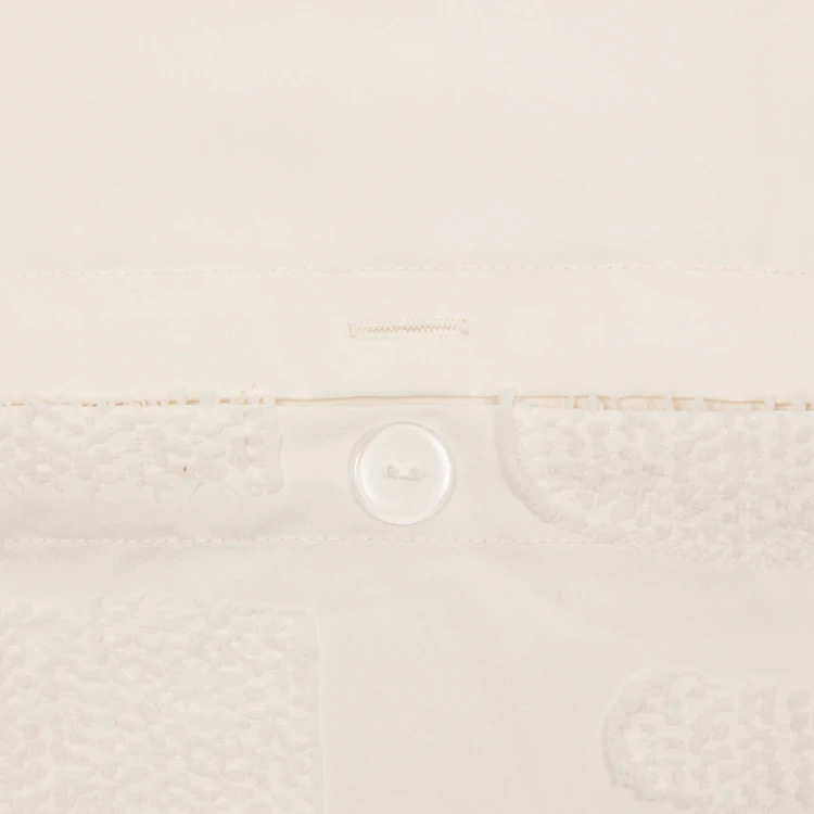 Parure de lit 3 pièces en microfibre lavée avec motifs tuftés