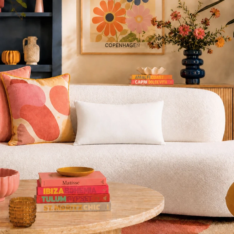 Coussin non déhoussable en coton uni