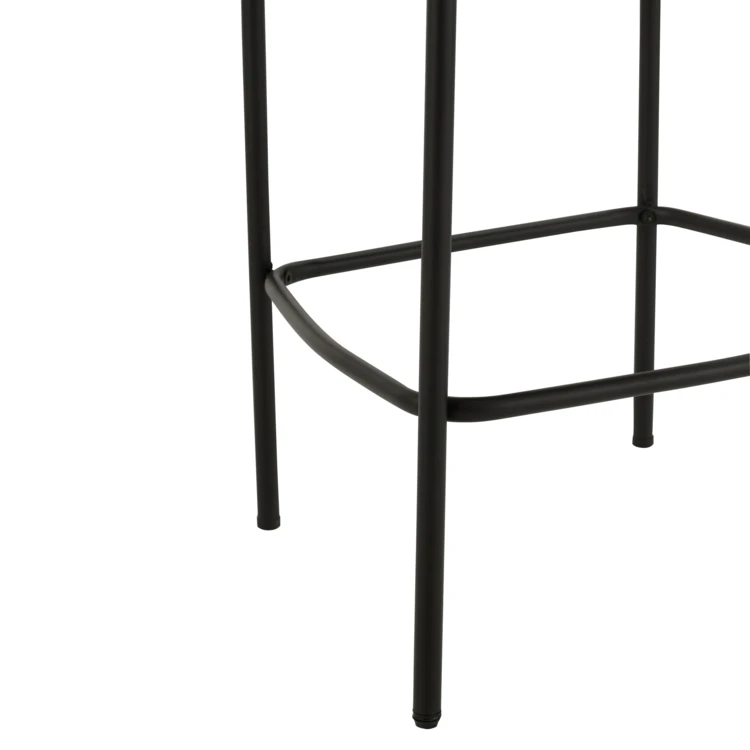 Barhocker aus Metall mit Bouclé-Stoff