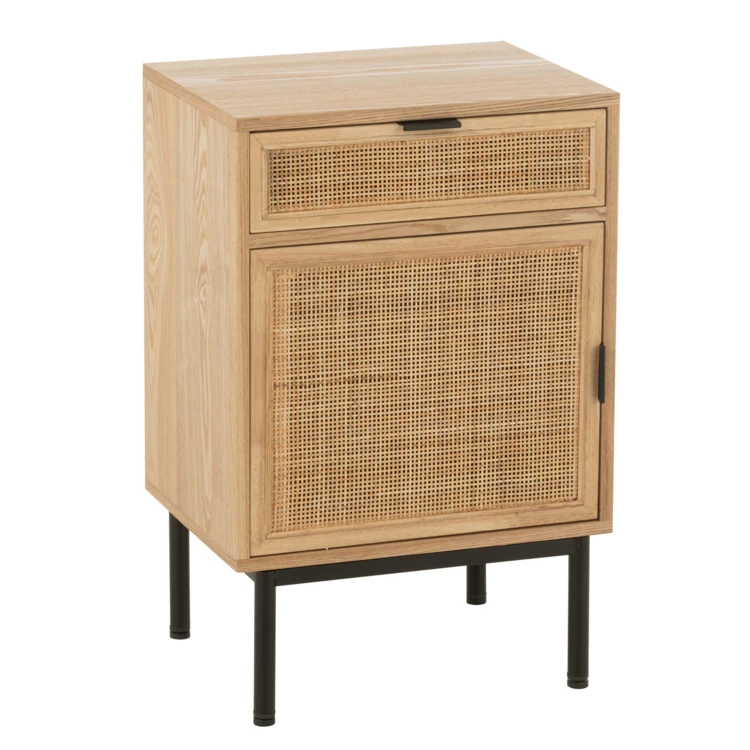 Nachttisch Rohrgeflecht Holz