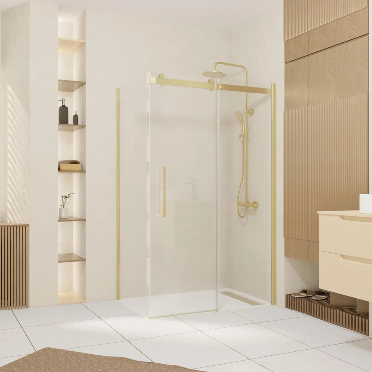 Porte de douche coulissante en verre trempé