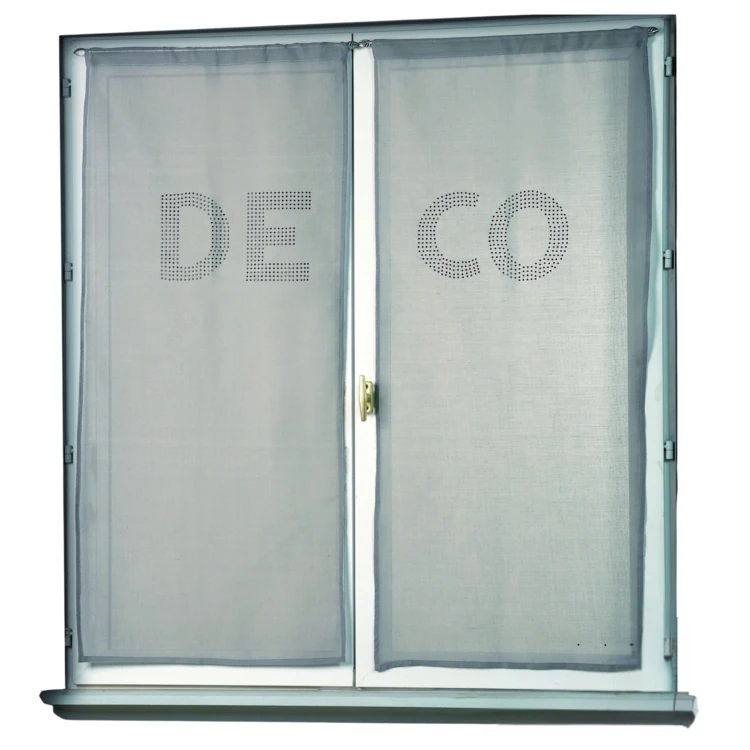 Par de cortinas transparentes com strass «DECO»