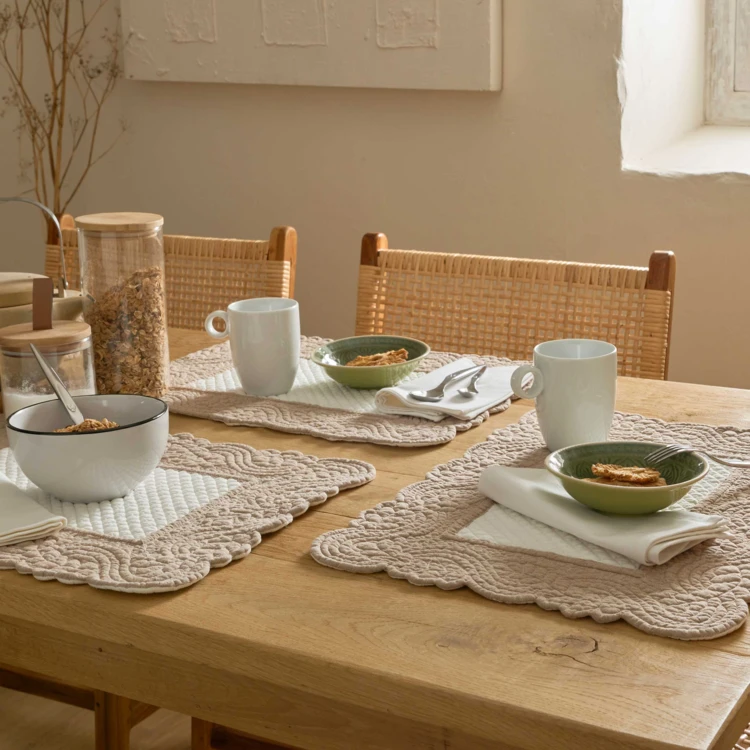 Set de table morphée coton matelassé