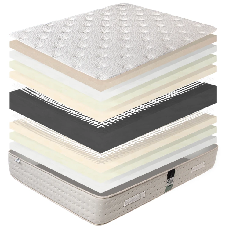 Ensemble matelas mousse 26 cm et sommier gris