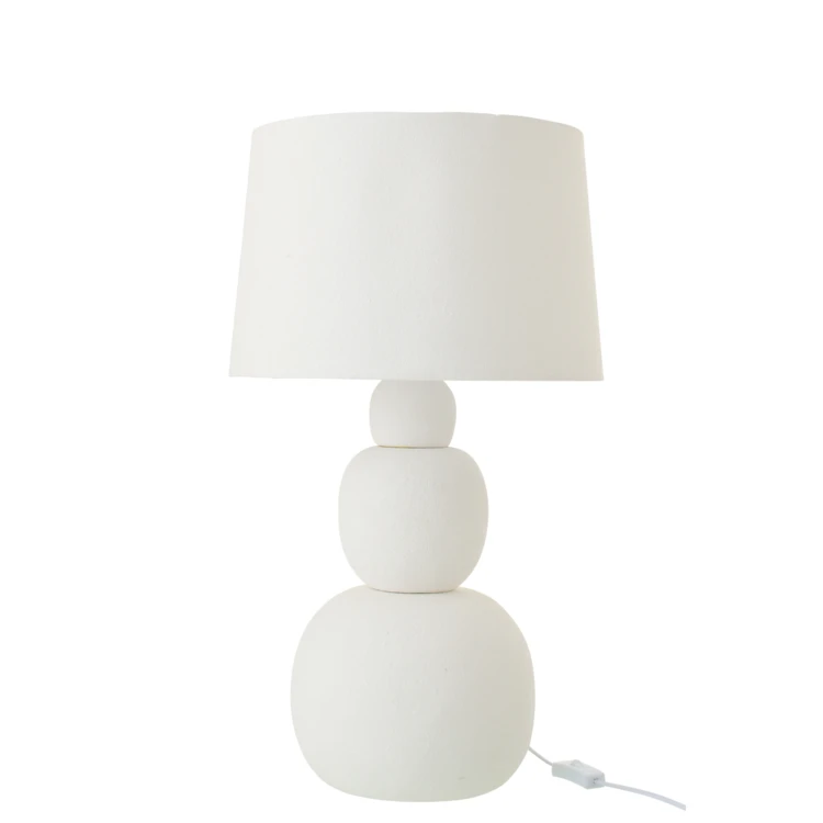 Tischlampe aus abgerundeter Töpferware