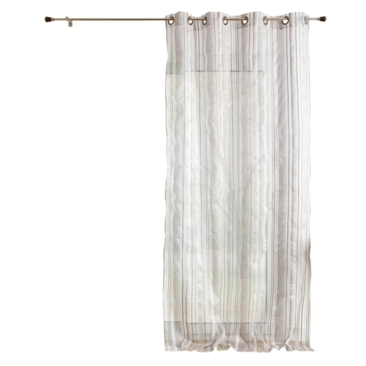 Voile di organza a righe con occhielli