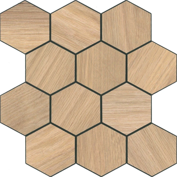 Lot de 4 crédences adhésives murales 3D effet carrelage hexagonal