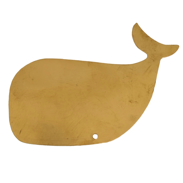 Messing walvis wanddecoratie