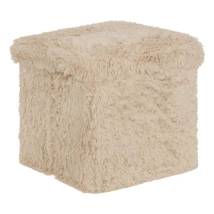 Pouf coffre pliable avec rangement intégré