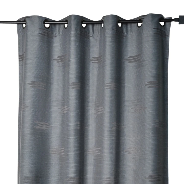 Tenda jacquard con forme geometriche e occhielli