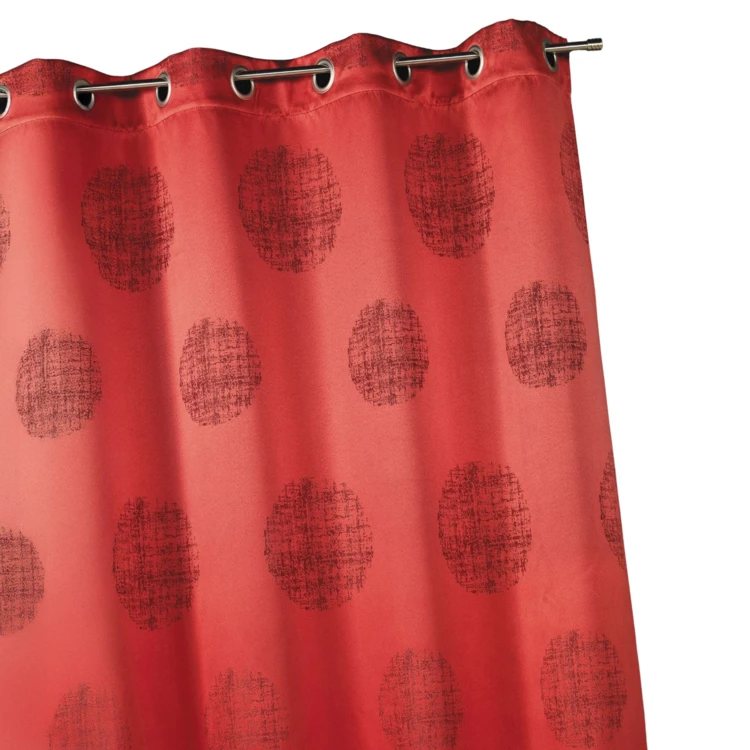 Jacquard-Vorhang mit melierten Rundmustern