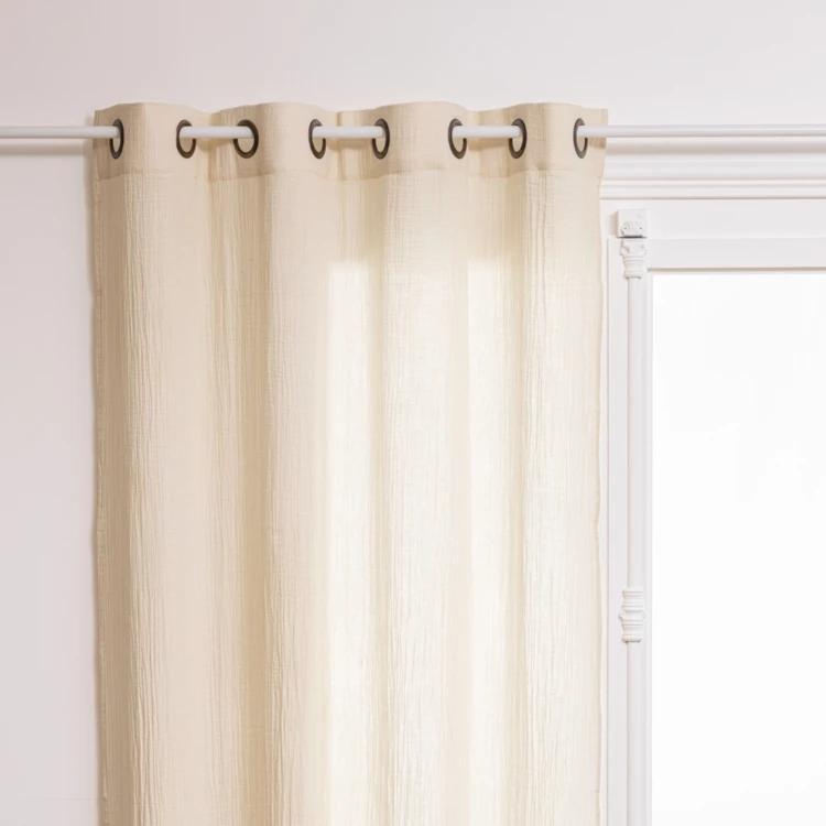 Rideau en gaze de coton uni
