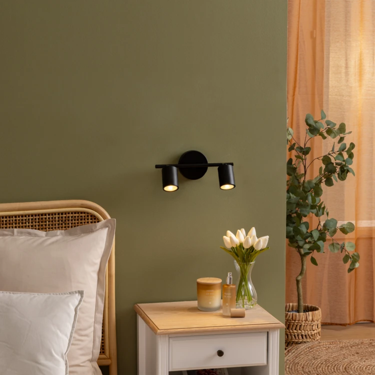 Doble punto de pared ajustable compatible con techo