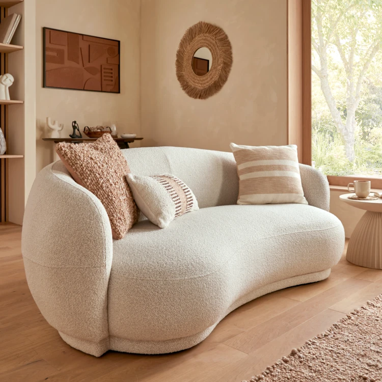 Divano fisso a 2 posti con design organico