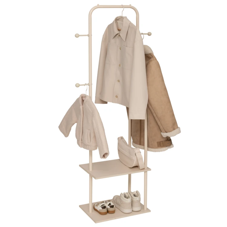 Standgarderobe mit Ablagefächern