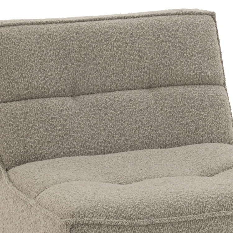 Quadratischer Drehsessel aus Bouclé-Stoff