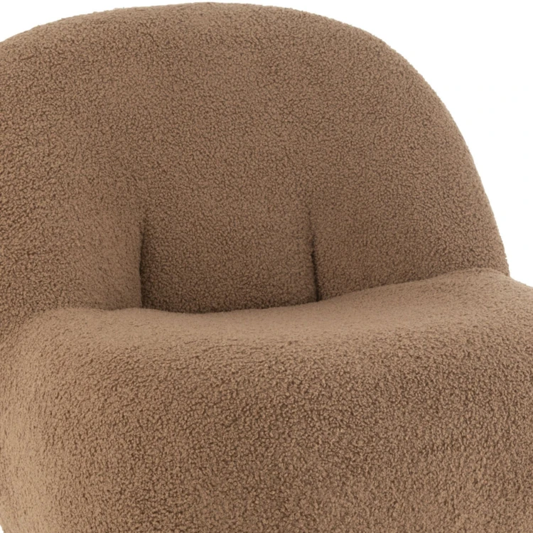 Weicher Sessel aus Samt mit Bouclé-Effekt