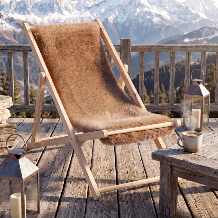 Lot de 2 chiliennes au style chalet
