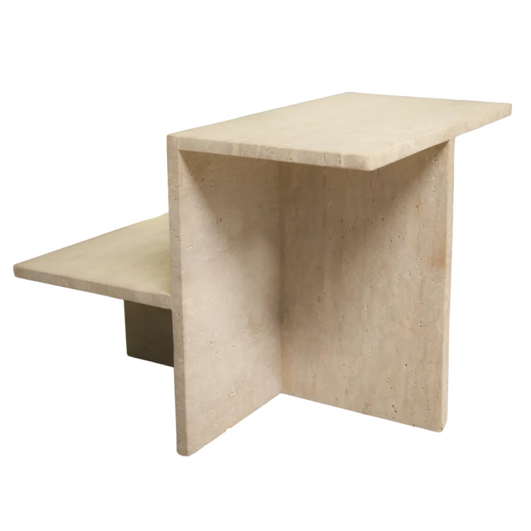Table d'appoint en travertin