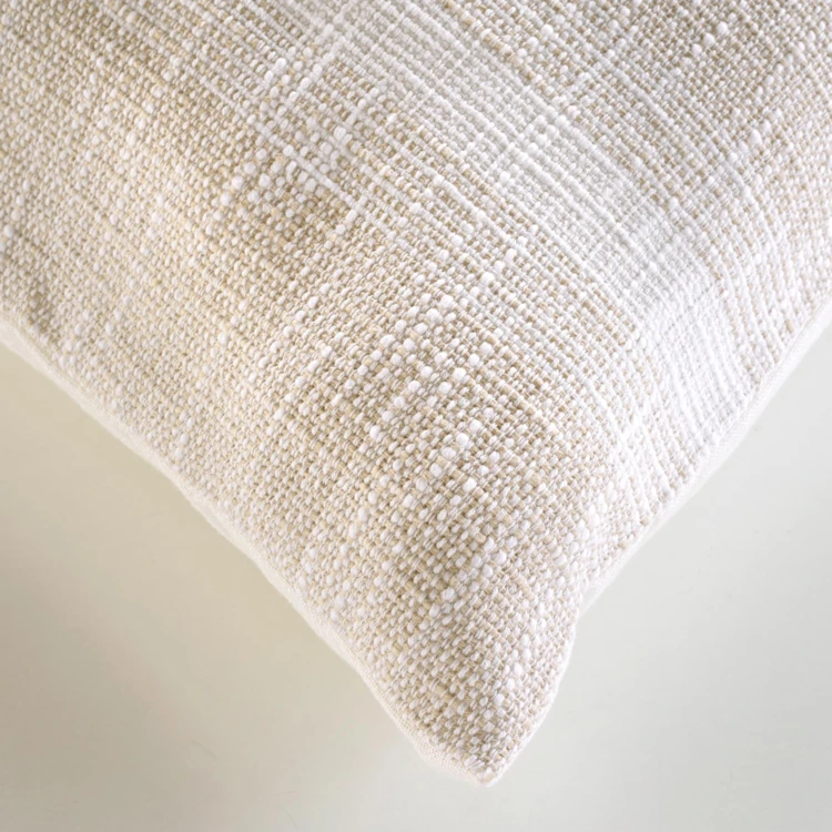 Coussin polycoton tissé à rayures