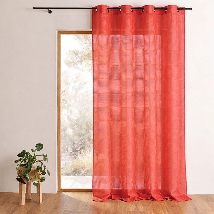 Voile de organza com riscas horizontais