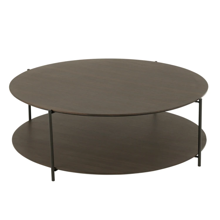 Table basse bois avec étagère ouverte