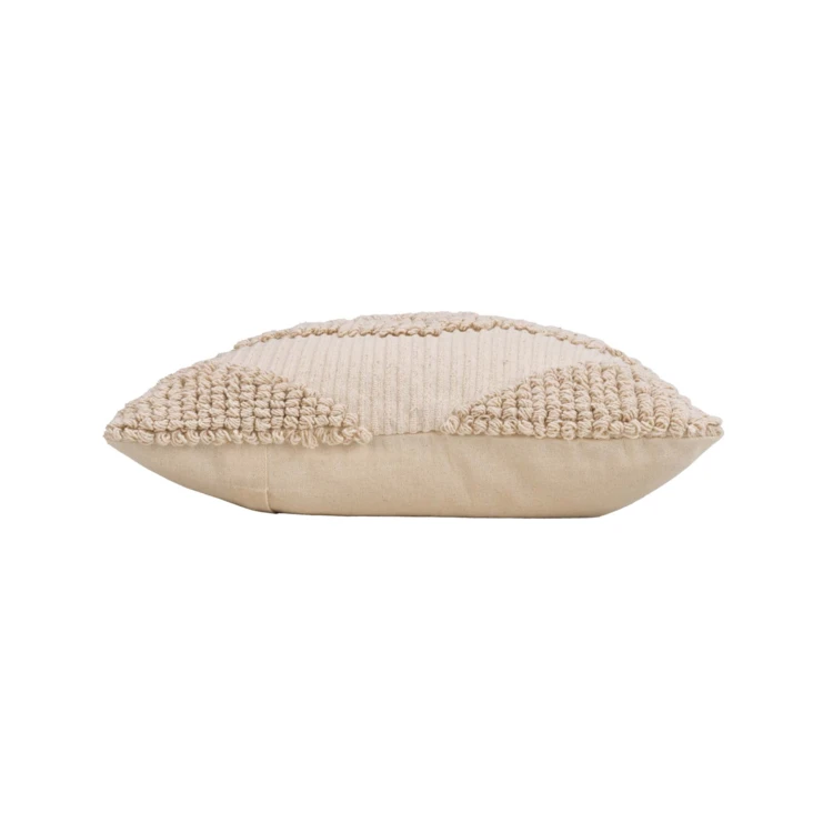 Coussin déhoussable en poly-coton à motif texturé