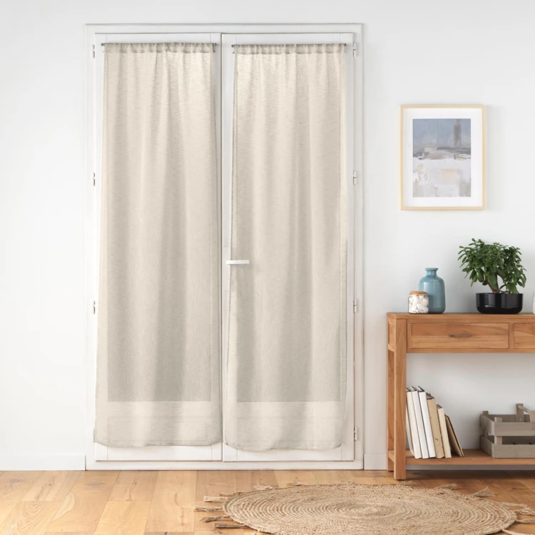 Ösenschal aus gewebtem Voile für Fenstertür