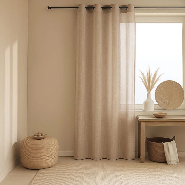 Cortinas com efeito linho