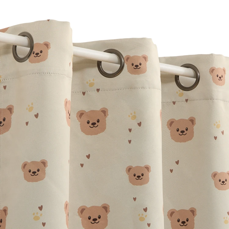 Tenda oscurante per bambini con occhielli e motivo orsetto