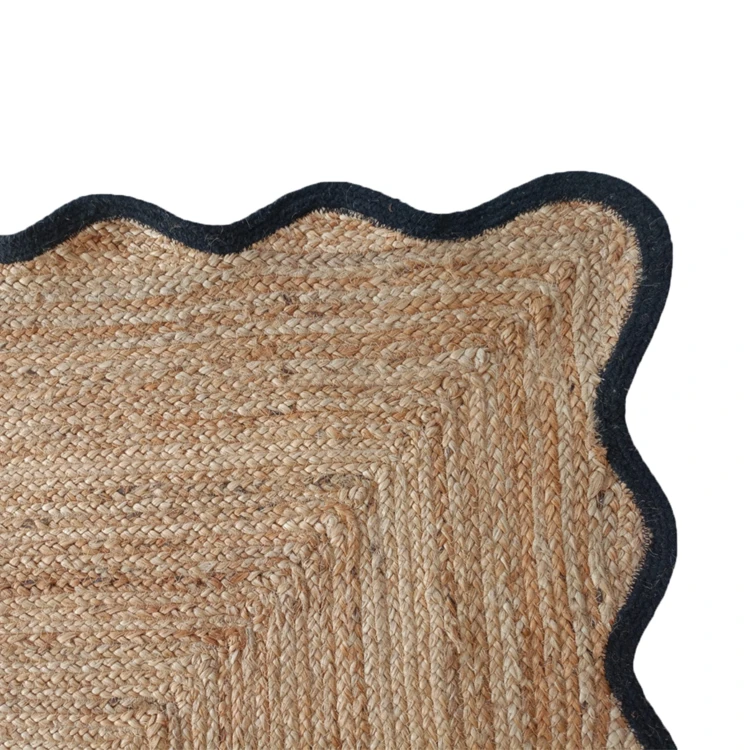 Geflochtener Wohnzimmerteppich mit Wellenfinish