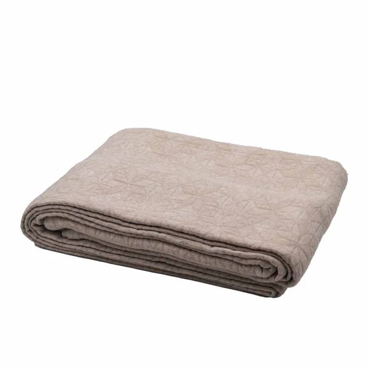 Dessus de lit matelassé en polycoton relief texturé