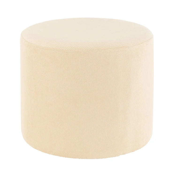 Pouf velours cotelé