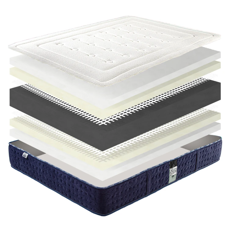 Ensemble matelas mousse 24 cm et sommier gris